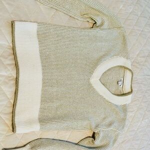 Nine Gold and Cream Striped Sweater